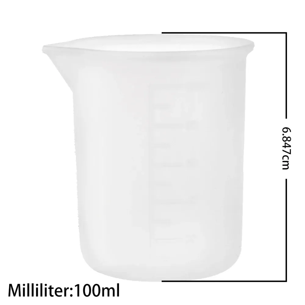 Tasses mesure silicone 100 ml 5 pièces pour résine bijoux