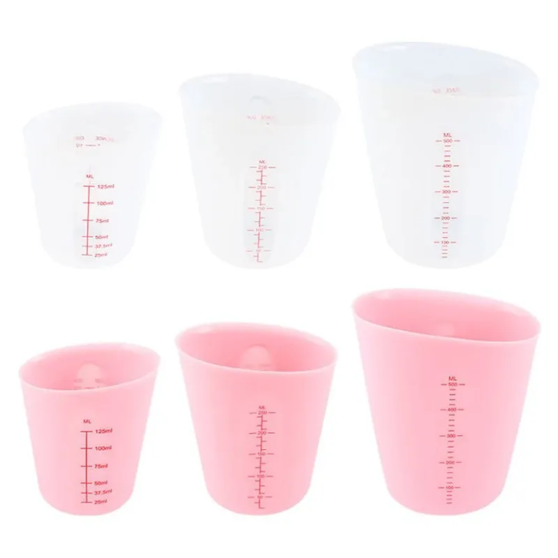 Tasses mesure silicone 125 à 500 ml pour bijoux résine