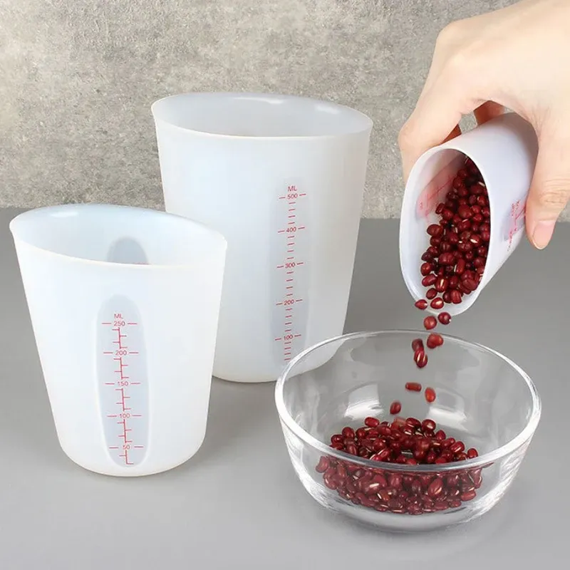 Tasses mesure silicone 125 à 500 ml pour bijoux résine