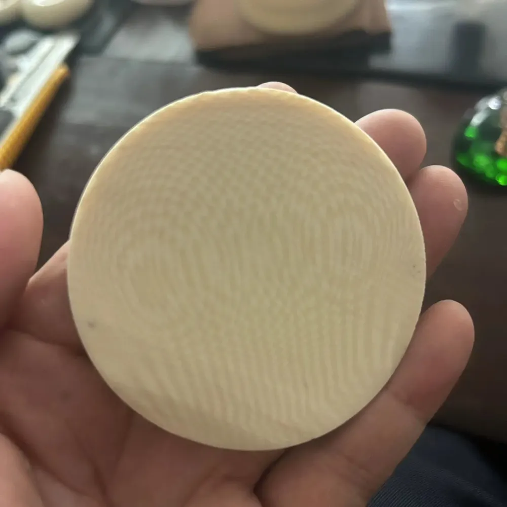 Tige bois stabilisé résine époxy imitation ivoire 78 mm à 84 mm