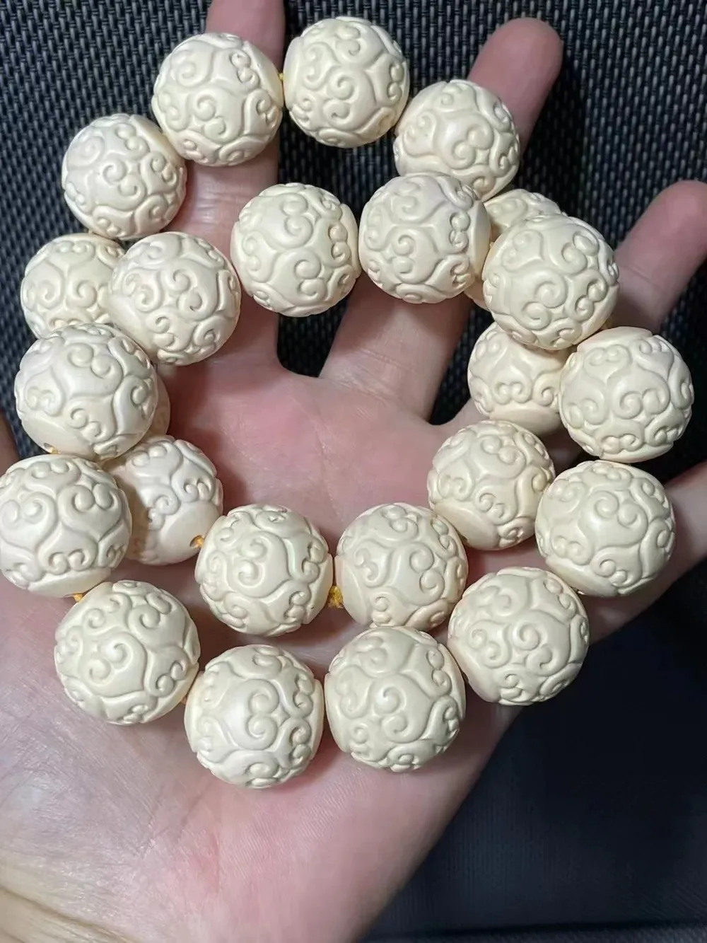 Tige bois stabilisé résine époxy imitation ivoire 78 mm à 84 mm
