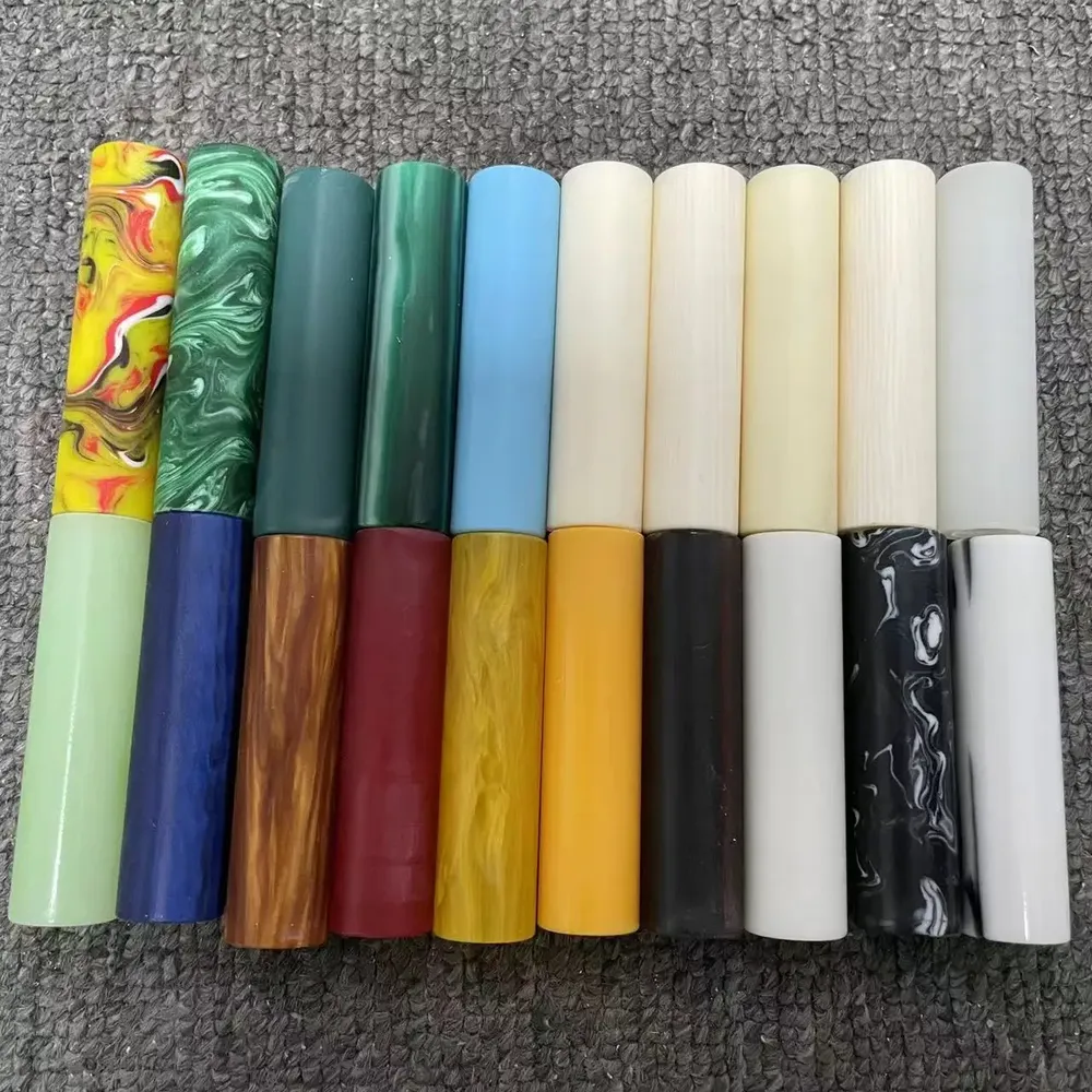 Tige bois stabilisé résine époxy imitation ivoire 78 mm à 84 mm